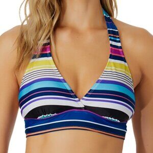 Anne Cole Marilyn Striped Halter Bikini Top
